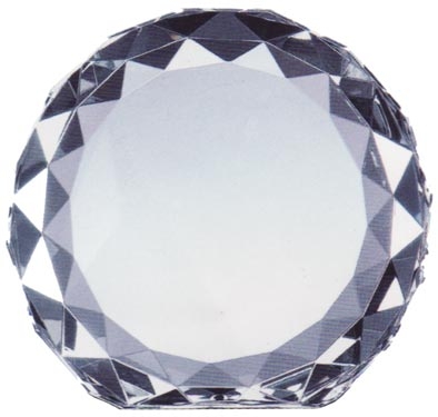 Optical Crystal Gem-Cut Circle