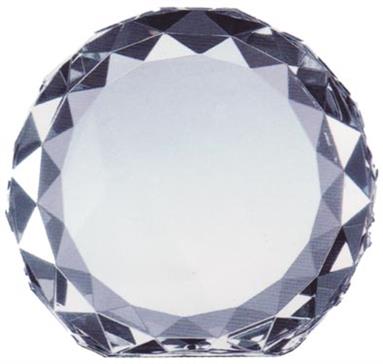 Optical Crystal Gem-Cut Circle