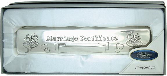 Silver Plated 'Juliana Collection' Marriage Certificate Holder
