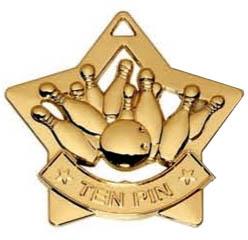Ten Pin Bowling Star Medal AM729
