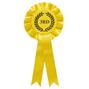 Yellow 3rd Place One Tier Rosette thumbnail