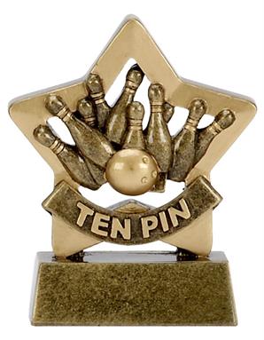 Tenpin Bowling Trophy Mini Star Award