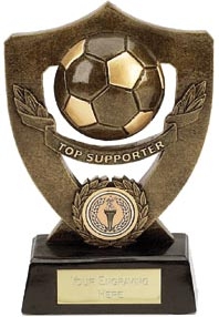 Dual Tone Resin Football Award - Top Supporter