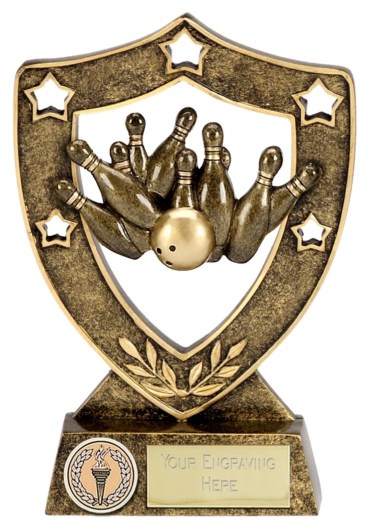 Shield Star Ten Pin Trophy