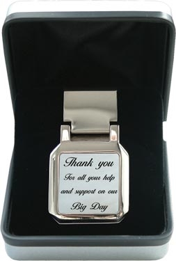 Mother of Pearl Money Clip - Wedding 'Thank you'