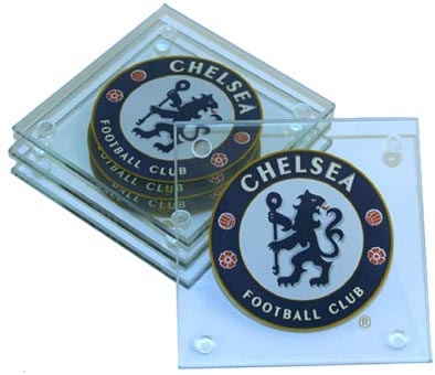 Chelsea FC Glass Coasters (Pack of 4)