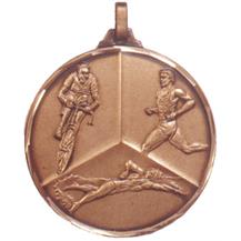 Faceted Triathlon Medal