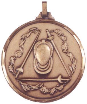 Faceted Fencing Medal