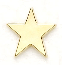 16mm Metal Star Badges