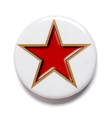 Red Star Pin Badges