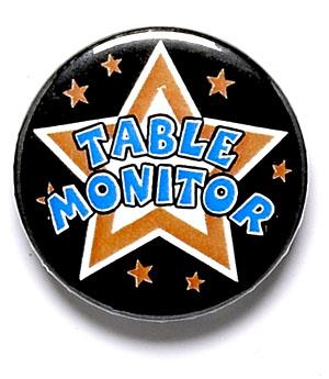 Table Monitor Pin Badge