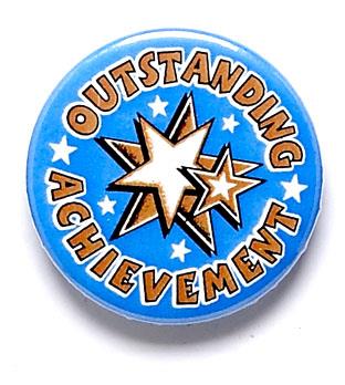 Outstanding Achivement Star Pin Badge