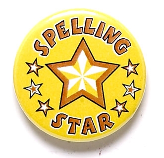 Spelling Star Pin Badge BA047