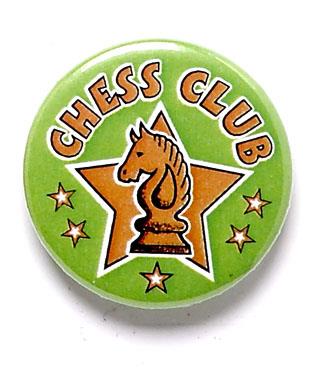 Chess Club Star Pin Button Badge