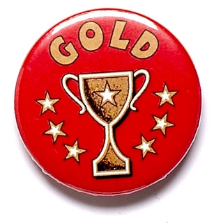 Red Gold Cup Star Pin Badge