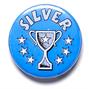 Blue Silver Cup Star Pin Badge thumbnail