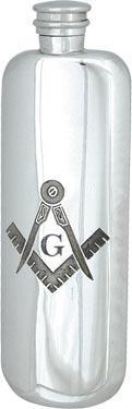 Masonic Top Pocket Flask with 'G' - 3oz