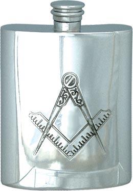 Masonic Hip Flask without 'G' - 6oz