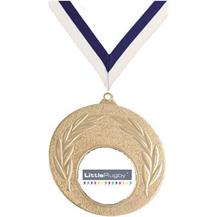 Little Rugby Medal M47 White Blue Ribbon
