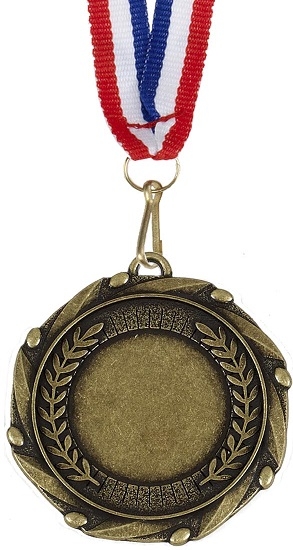 AM900G Antique Gold Medal with Ribbon