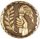 Hot Stamped Bronze Medal - Handheld Victory Torch