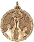Hot Stamped Bronze Medal - Winners holding Victory Reef