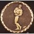 Hot Stamped Bronze Medal - Male Bodybuilder with Patterned Rim