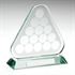 JR5-KG147 Jade Glass Pool/Snooker Balls in Triangle Trophy 