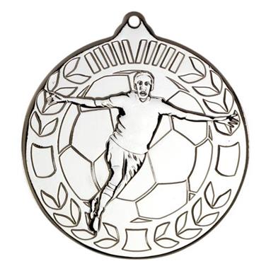 M36S Silver Football+Player in Wreath Medal 