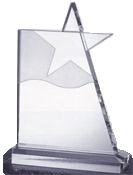 Superb Optical Crystal Waving Star Award