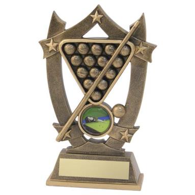JR5-RF496 Bronze/Gold Resin Pool/Snooker 5 Star Trophy