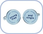 'Young Free/And Single' Cufflinks