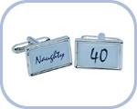 'Naughty/40' Cufflinks