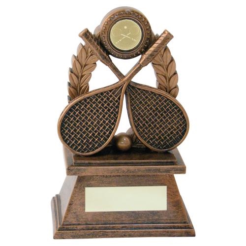 Bronze/Gold 'Squash' Oval Wreath Trophy JR33-RF568