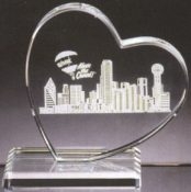 Heart Paperweight - Clear Glass