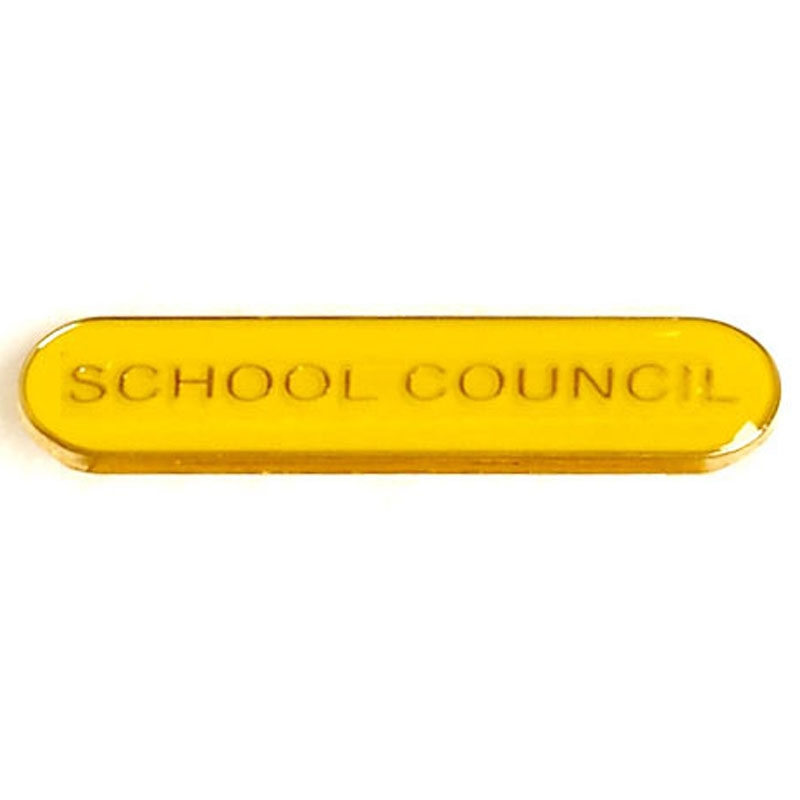 SB012Y BarBadge School Council Yellow