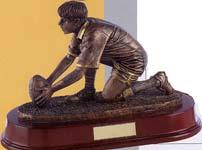 Bronze Rugby Figure