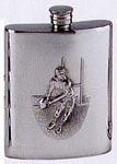 Decorative Flask with Rugby Action Figure