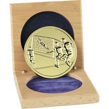 60mm Gilt Finish Soccer Medal