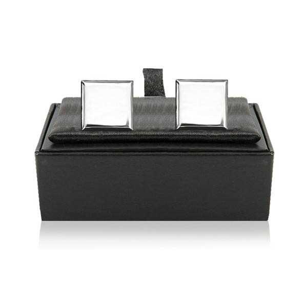 Square Silver Plated Cufflinks CUF021