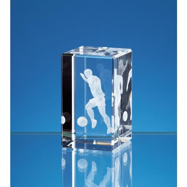 3D Crystal Football Award NAN3