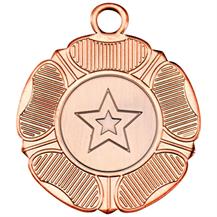 M519BZ Bronze Medal Tudor Rose