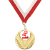 Little Kickers Gold Medal and Red White Ribbon