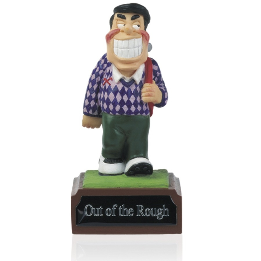 4inch Hand Painted Golf Figure -  Out of the Rough - Cheat - H26
