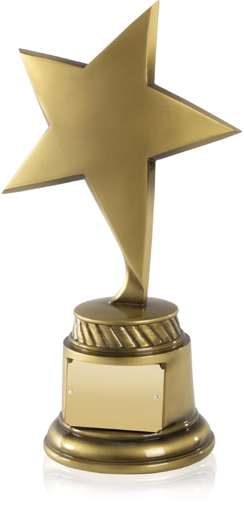 Antique Gold Finish Star Award
