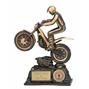 Dual Tone Resin Trials Bike Figure Trophy - 9.5 inch - A379B thumbnail
