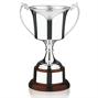 Hallmarked Silver Trophy Cup Mounted on Solid Mahogany Base S1970 thumbnail