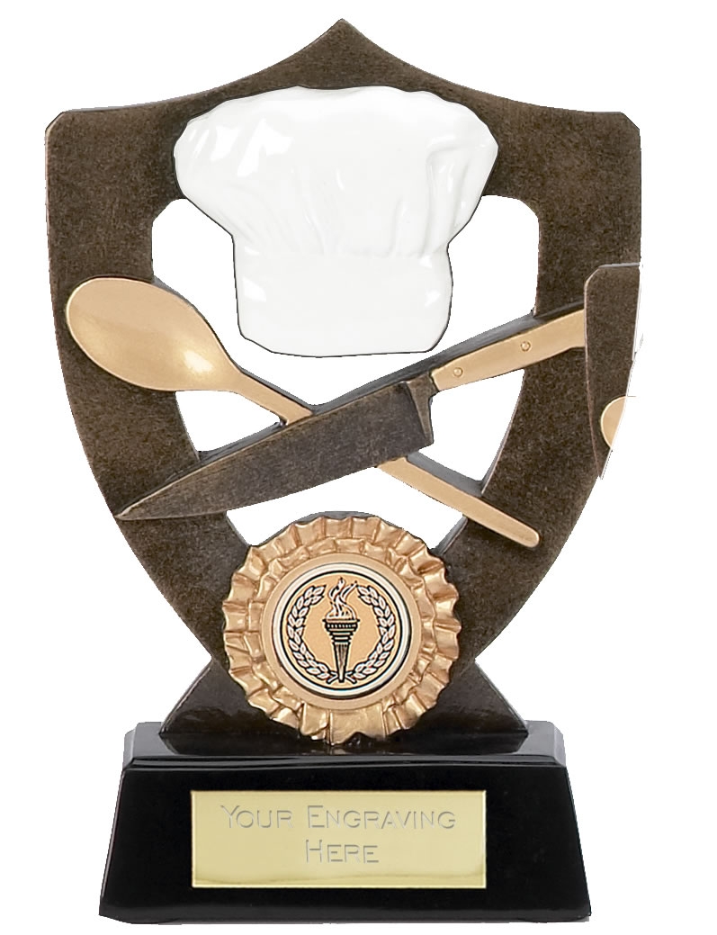 Chef's Resin Cooking Shield Award - 6.75inch / 17cm - A902B