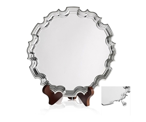 Silver Plated Chippendale Trays - With Feet