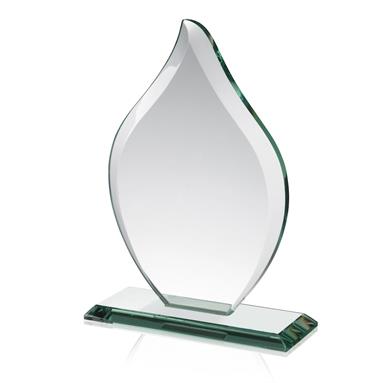 Flame Shape Jade Glass Award - JTG003